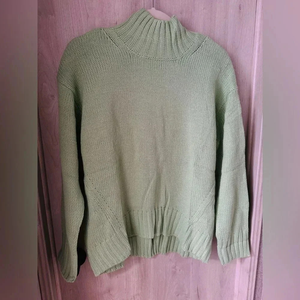 Revolve Sola Turtleneck Stitches & Stripes‎ Green Sweater Size Small
